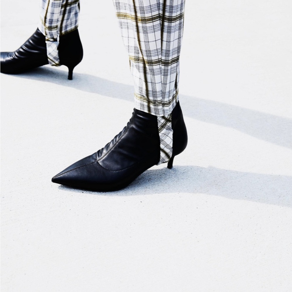 Free People Marilyn kitten heel boot in black